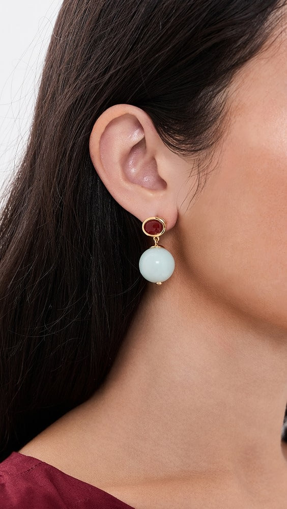 Lizzie Fortunato Umbria Earrings in Amazonite