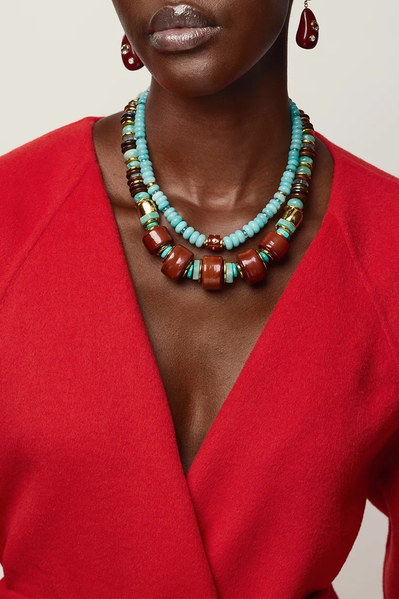 Lizzie Fortunato Granada Necklace in Rosewood