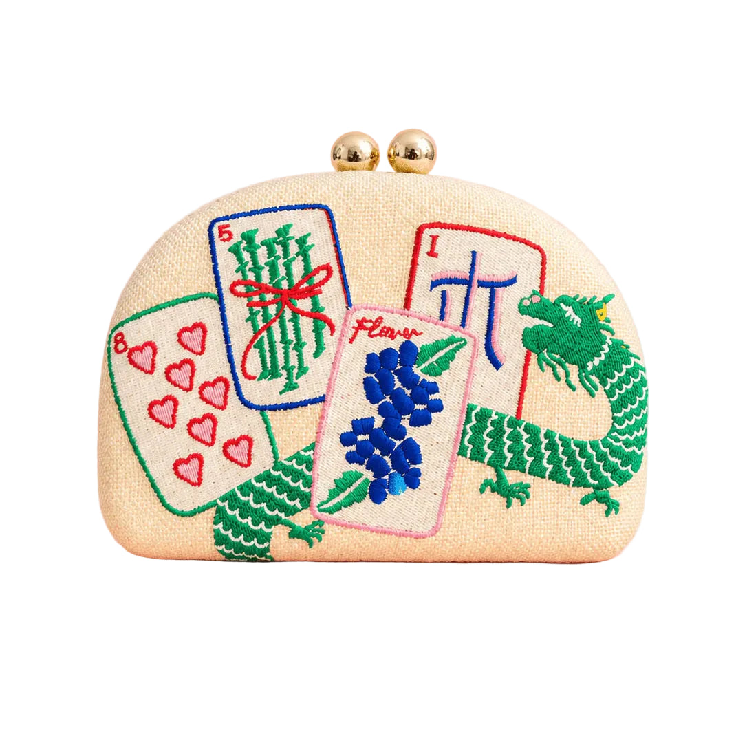 Lisi Lerch Embroidered Mahjong Clutch