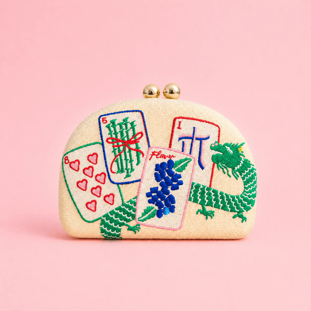 Lisi Lerch Embroidered Mahjong Clutch