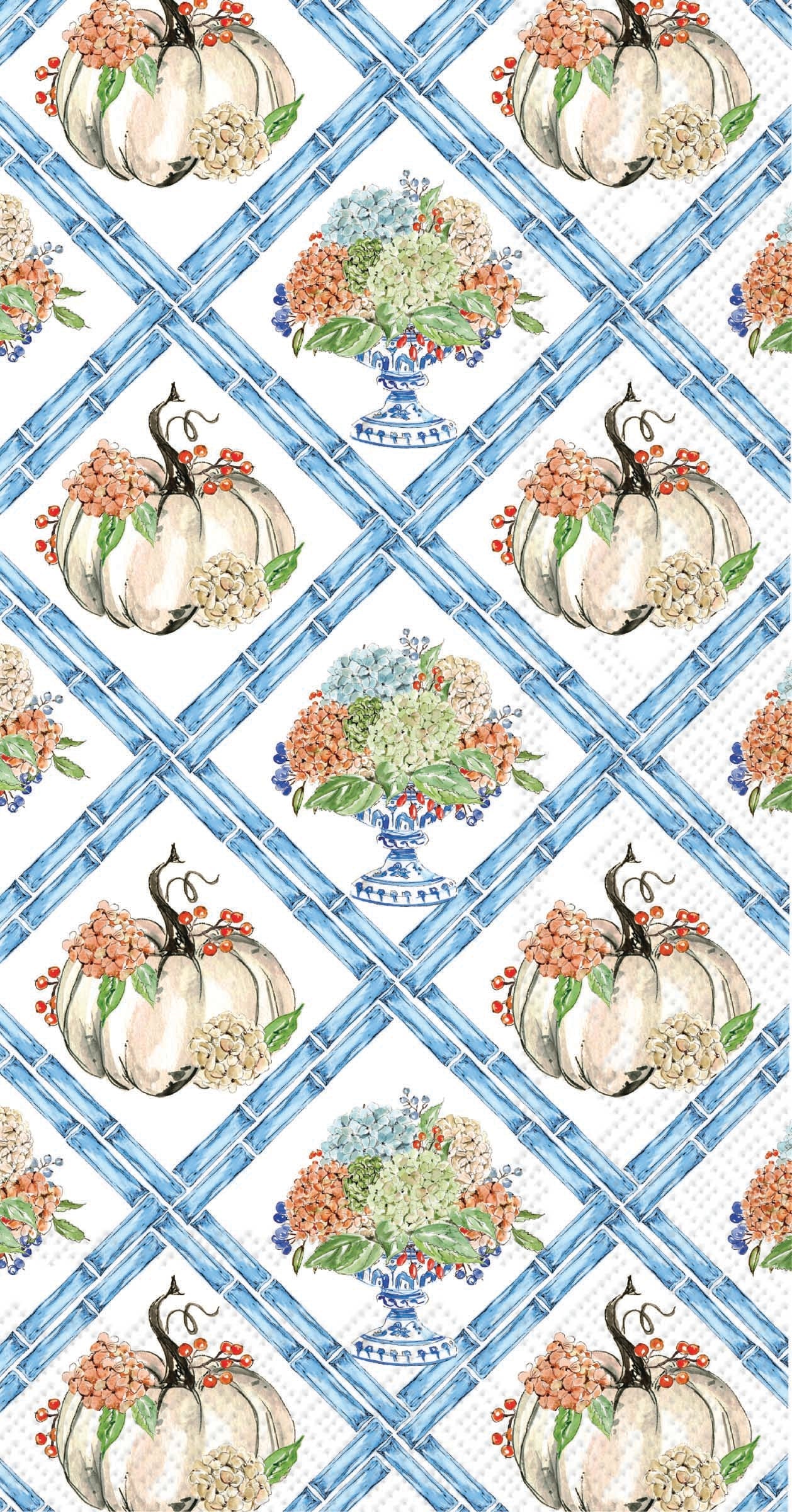 Fall Hydrangea Trellis Guest Napkins