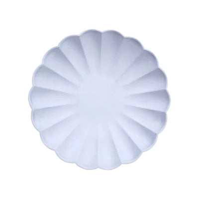 Small Soft Scalloped Plates - Lilac