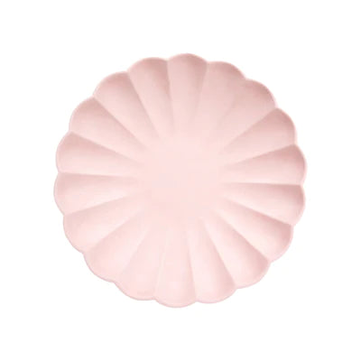 Small Candy Scalloped Plates - Pink