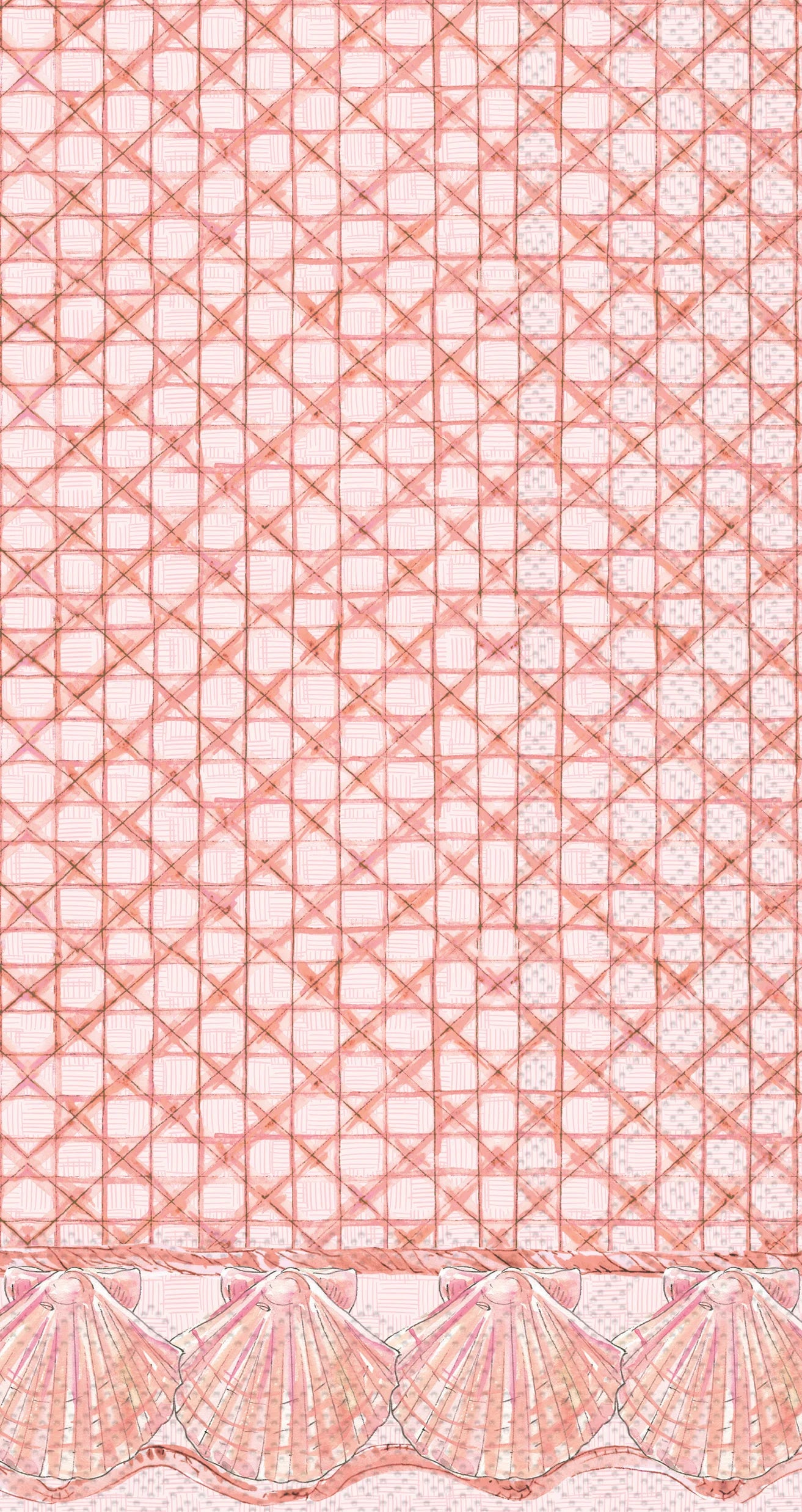 Coral Shells Guest Towels and Cocktail Napkins