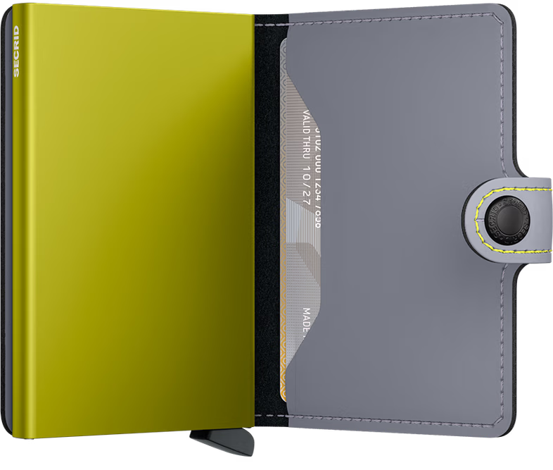 Secrid Miniwallet Matte Grey & Lime