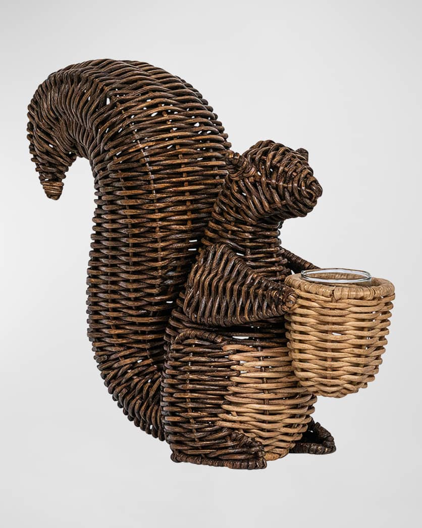 Juliska Willow Squirrel Candle Holder