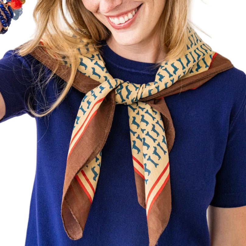 Olivia Dog Print Scarf
