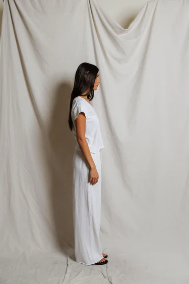 perfect white tee pearl japanese jersey v-neck-white