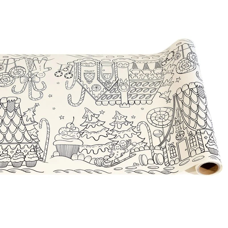 Gingerbread Coloring Runner 20" x 25'