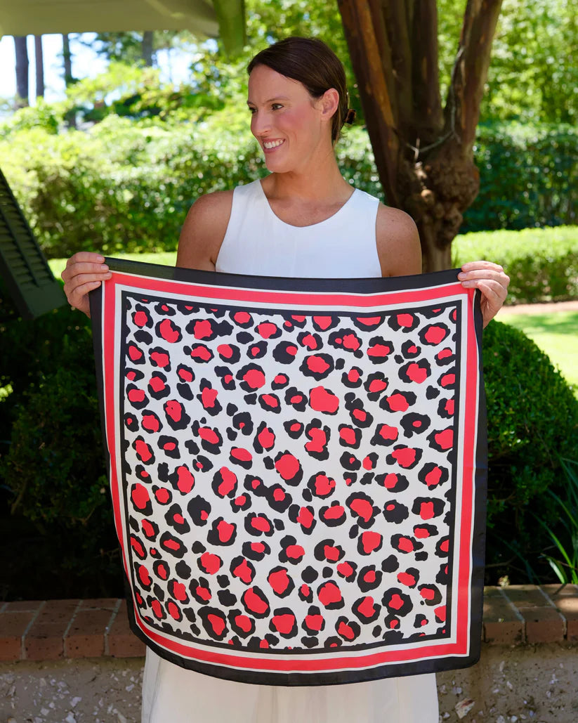 Meredith Spotted Scarf Medium | Red Black