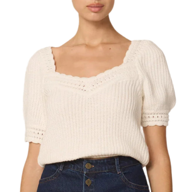 Cleobella Rowan Sweater Top - Ivory