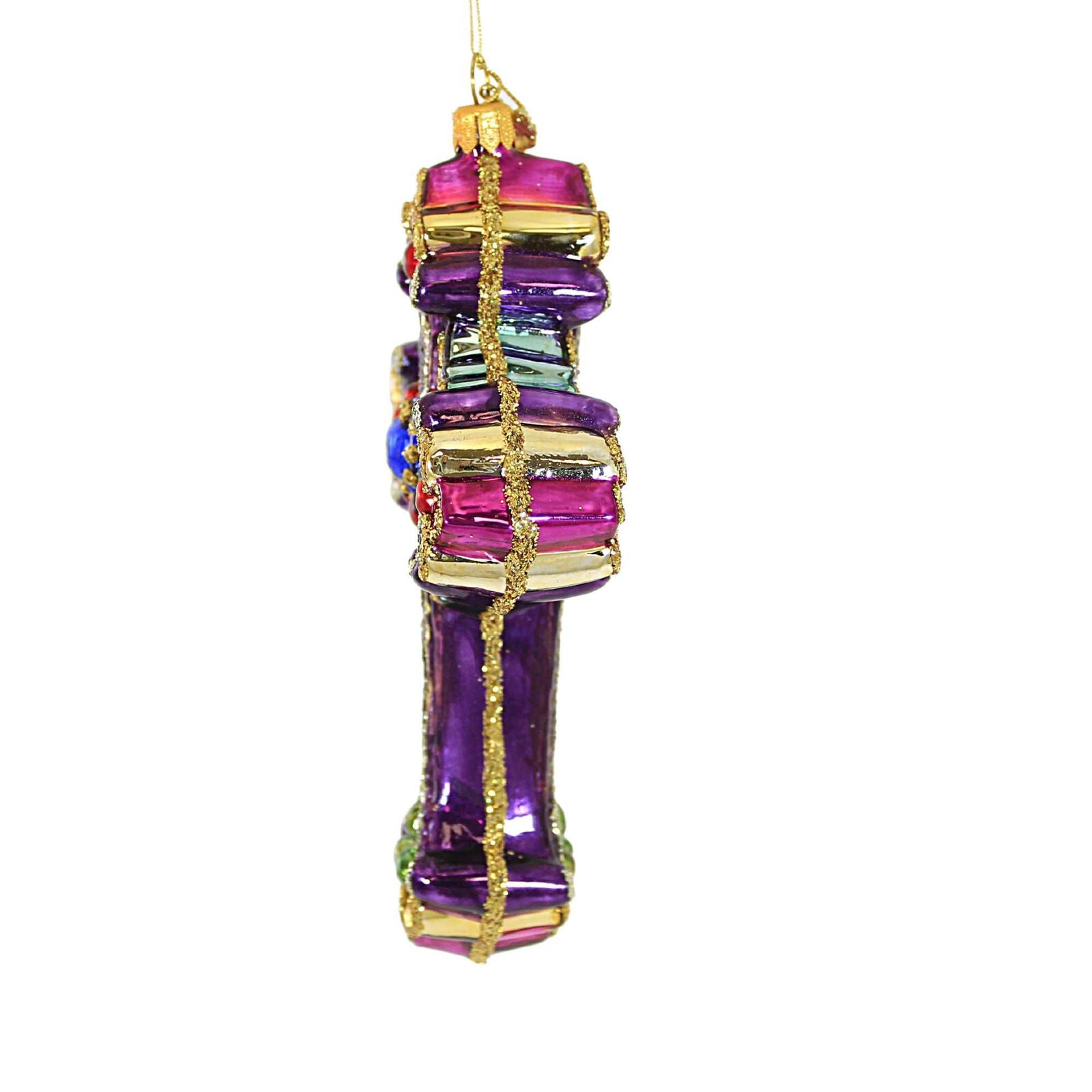 Jeweled Colored Cross Ornament