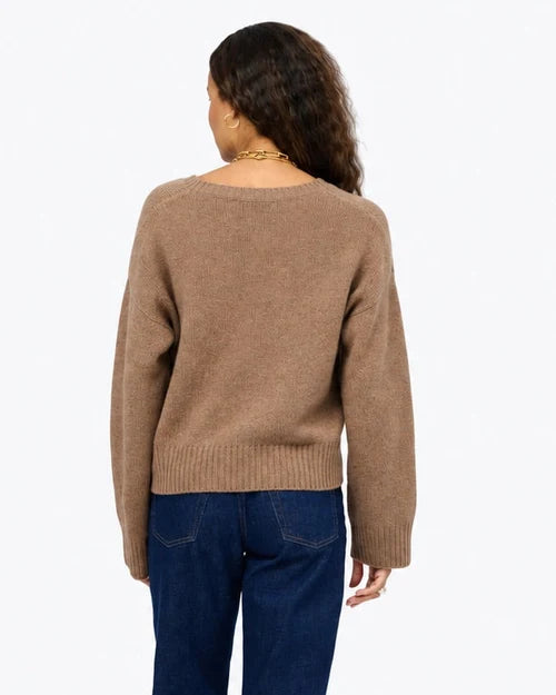 Kerri Rosenthal Saturday Cashmere Sweater | Teddy Brown | Hardly Pink