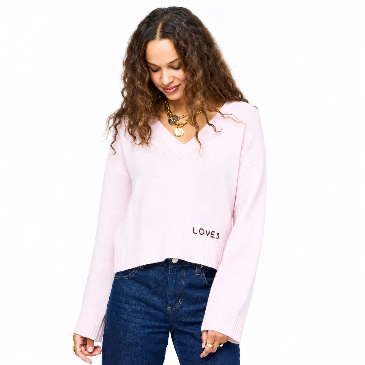 Kerri Rosenthal Saturday Cashmere Sweater | Teddy Brown | Hardly Pink