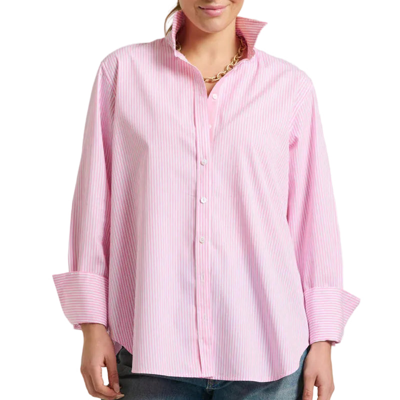 SHIRTY Elodie Girlfriend Shirt - Pink Stripe