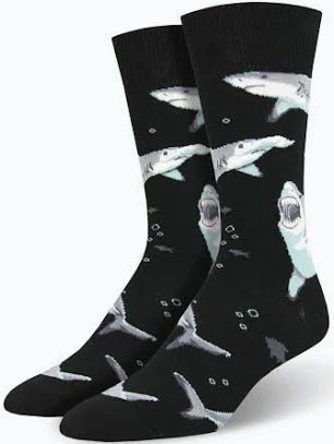 Shark Chums - Black Socks