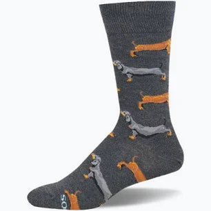 Dachshunds Socks - Charcoal Heather