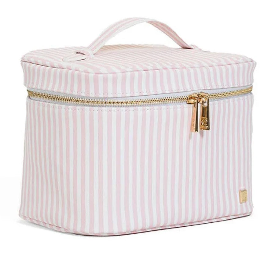 Luxe Vanity Train Case - Pimlico Stripe and  Chambray