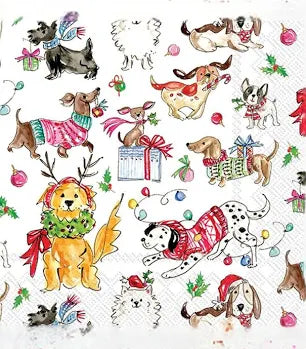 Christmas Dogs Cocktail Napkins