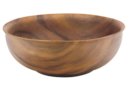 Acaciaware Round Bowl with Pedestal Base