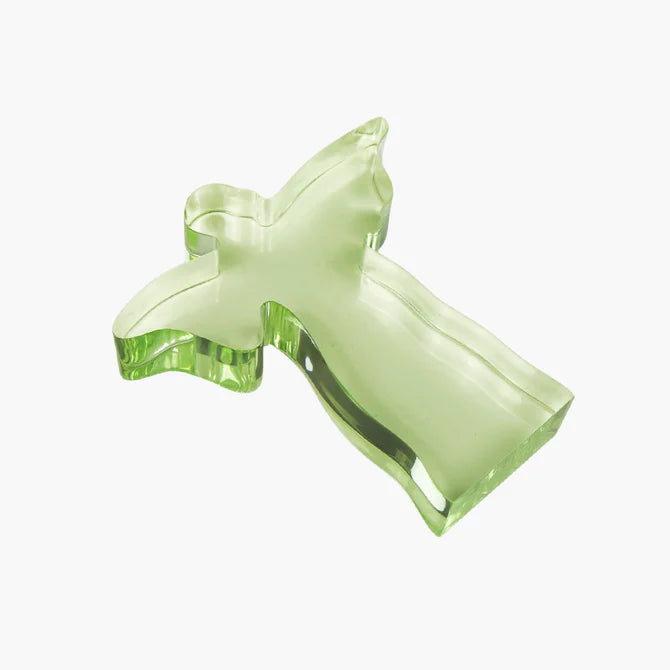 Small Acrylic Angel Acrylic Weight - Green