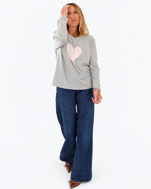 Kerri Rosenthal Long Sleeve Suke Tee | Heather Gray