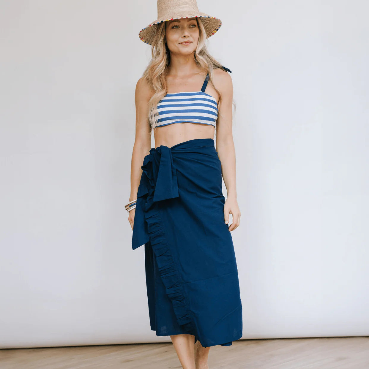 Navy Sandy Sarong (One Size)