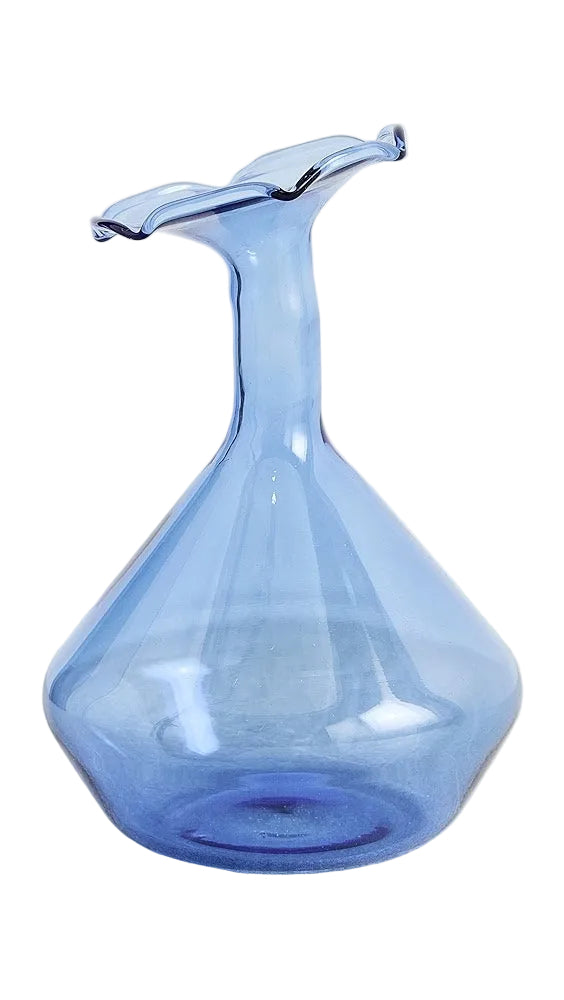 Glass Vase Angled Neck 8.5" Three Colors