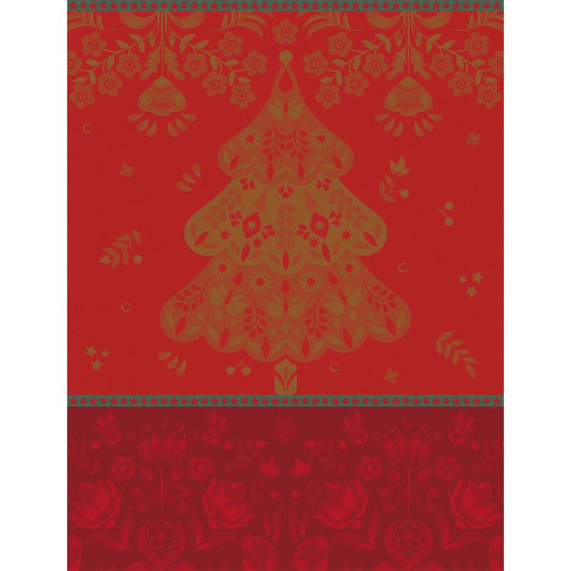 Le Jacquard Feerie Red Tea Towel 24" x 31"