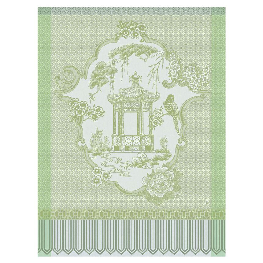 Promenade Imperial Tea Towel - Blue and Green