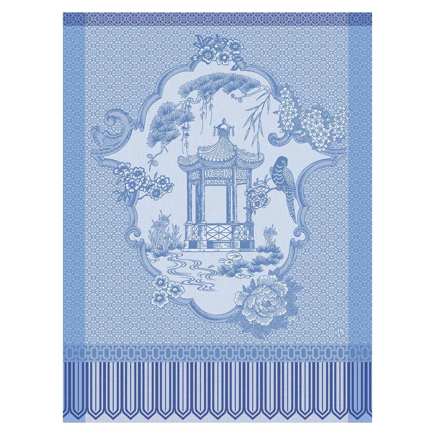 Promenade Imperial Tea Towel - Blue and Green
