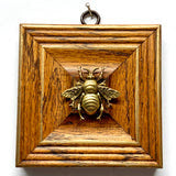Museum Bees Wooden Frame with Grande Bee with Molding 4"