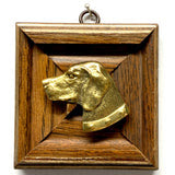 Museum Bees Wooden Frame with Stately Dog