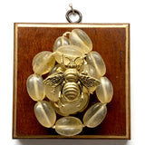 Museum Bees Wooden Frame with Grande Bee on Necklace