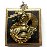 Bourbon Barrel Frame with Bees on Brooch