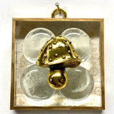 Museum Bees Acrylic Frame with Mushrooms on Glass Beads
