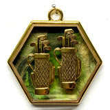 Museum Bees Acrylic Frame with Golf Bags