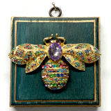 Museum Bees Painted Frame with Sparkle Bee