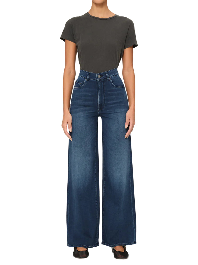 DL1961 Hepburn Wide Leg: High Rise 32"n- Stream