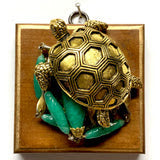 Museum Bees Wooden Frame with Turtle on Necklace