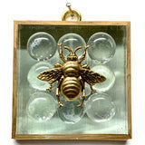 Museum Bees Acrylic Frame with Grande Bee on Glass Beads