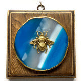 Museum Bees Wooden Frame with Grande Bee on Agate