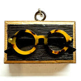 Museum Bees Bourbon Barrel Frame with Glasses
