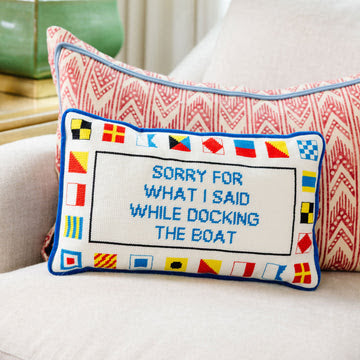 Needlepoint Pillows - 4 Sayings