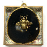 Museum Bees Acrylic Frame with Grande Bee on Agate