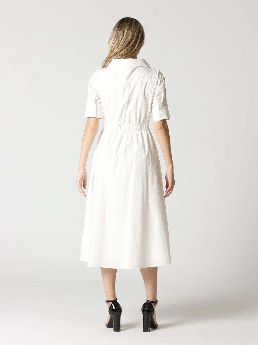 White Collared Shirt Dress