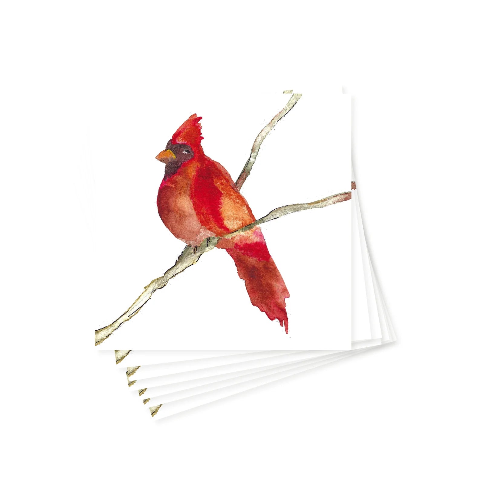 Anne Neilson Watercolor Cardinal  Napkins - Cocktail and Guest Size