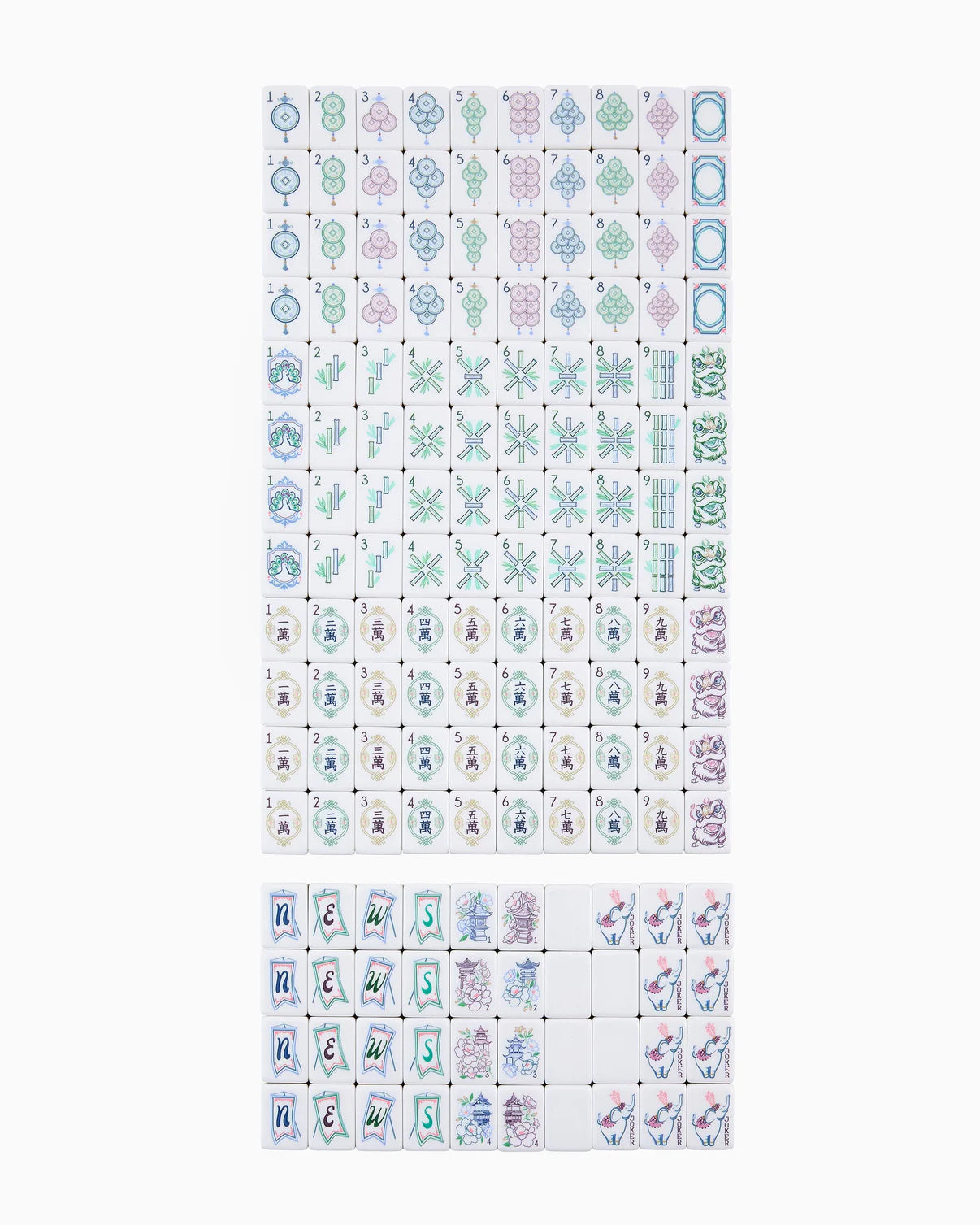 Willow Mahjong Tiles