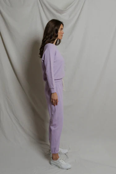 perfectwhitetee ziggy - inside out fleece sweatshirt - ultraviolet