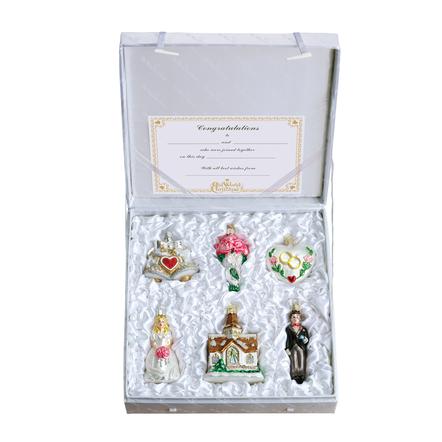 Wedding Set Christmas Ornaments (six ornaments)